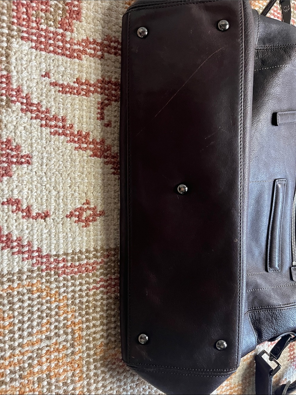 Vintage MCM München Dark Brown Leather Briefcase Travel Commuter Laptop Bag EUC - Picture 3 of 14